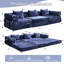 Lit modulaire convertible 3 pièces Compression Blue Dark