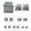 Ensemble de couvre-lit en coton gris Shay-109897589