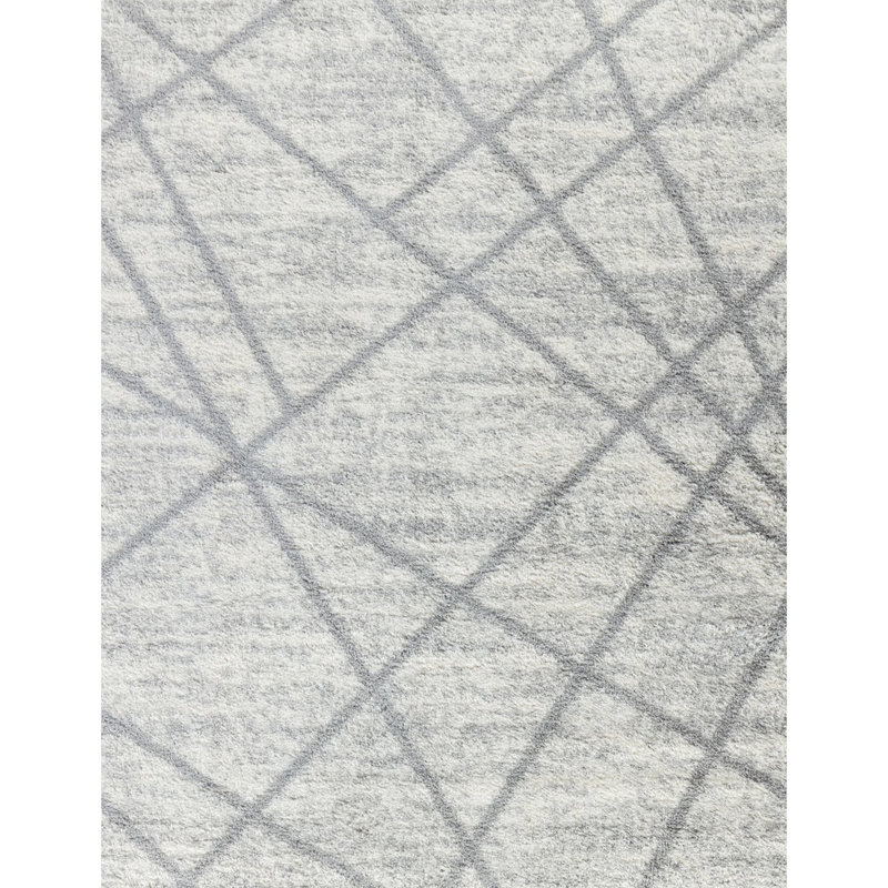 Tapis gris à poils longs, 5 pi 3 po X 7 pi., Poils de 1,17 po, teint, rehausse l'attrait de la maison, tapis fabriqué en Turquie, 5,25 po, confortable pour le salon