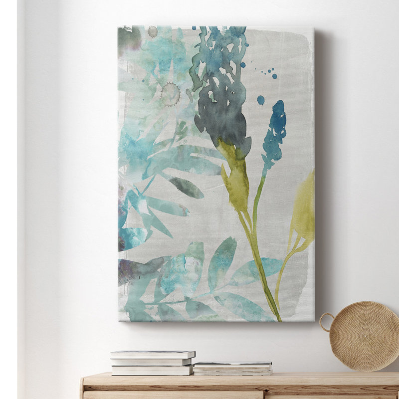 - Peinture sur toile tendue, H 60 po x l 40 po x P 1 po
