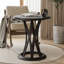 Table de bout ronde de style campagnard avec base en piédestal Crisscross