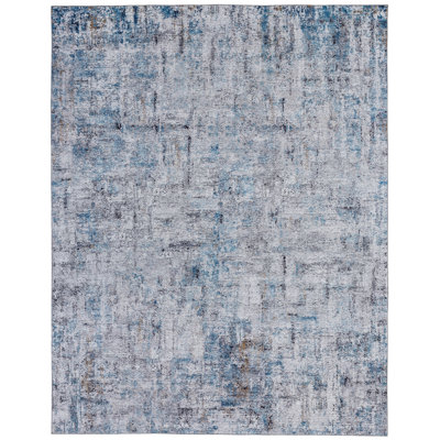 Tapis abstrait bleu