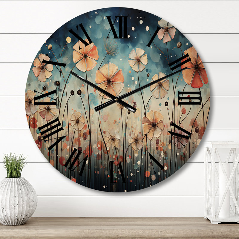 Horloge murale en bois massif Mintu, Moyenne