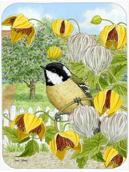 Caroline's Treasures Coal Tit Glass Cutting Board