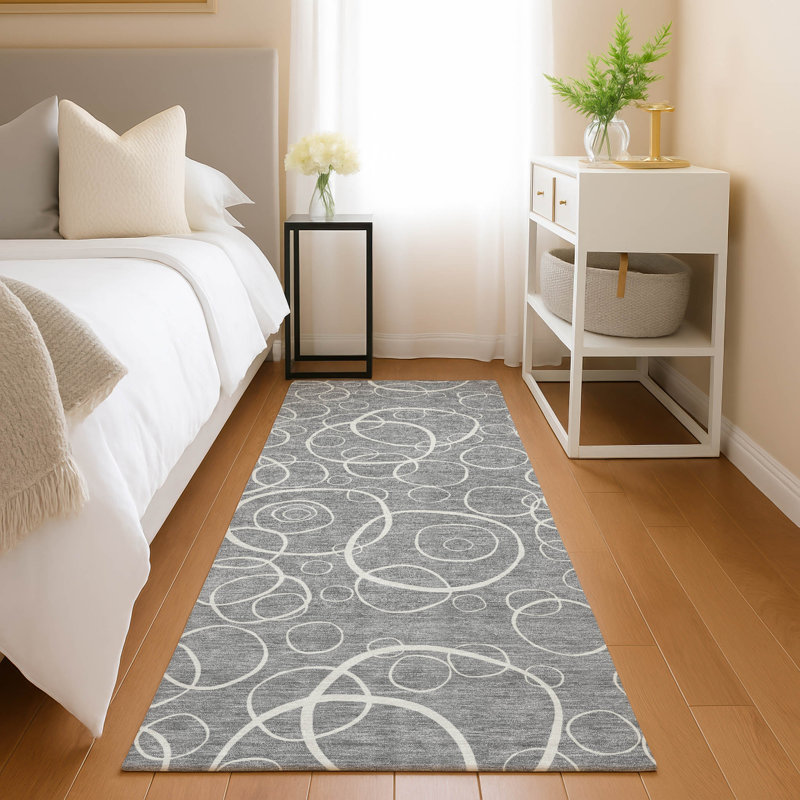 Machine Washable Indoor/Outdoor Orville ACN2407 Geometric Rug, Runner 2'3" x 7'6"