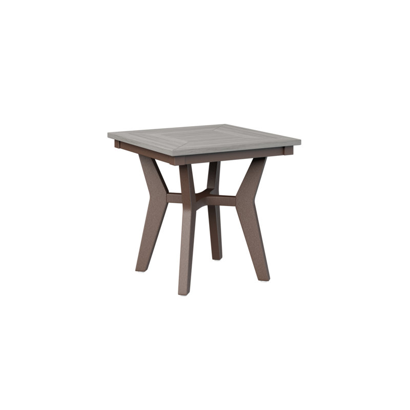 Table de bout berlinoise Berlin, Bois flottant gris, Chocolat / Brun