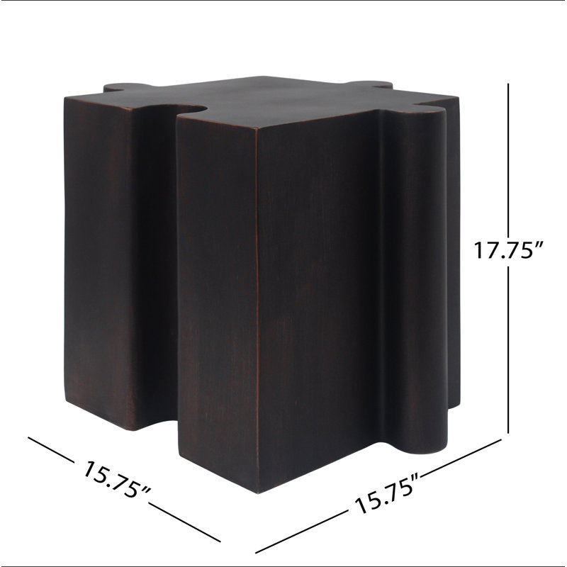 2-Piece Artistic Puzzle Table Set,Modular MGO Side Tables With Interlocking Design (1 Convex & 1 Concave), 200Lb Capacity For Indoor & Outdoor