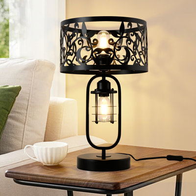 2- Light 48.5cm Industrial Metal Table Lamp