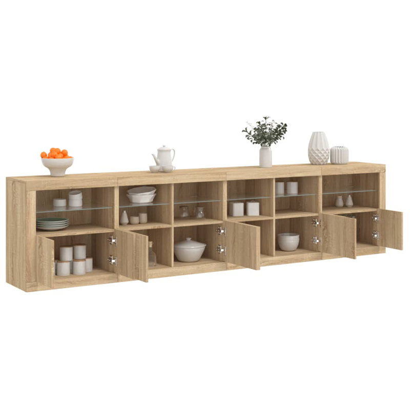 Basilotto 283cm Sideboard, Sonoma Oak