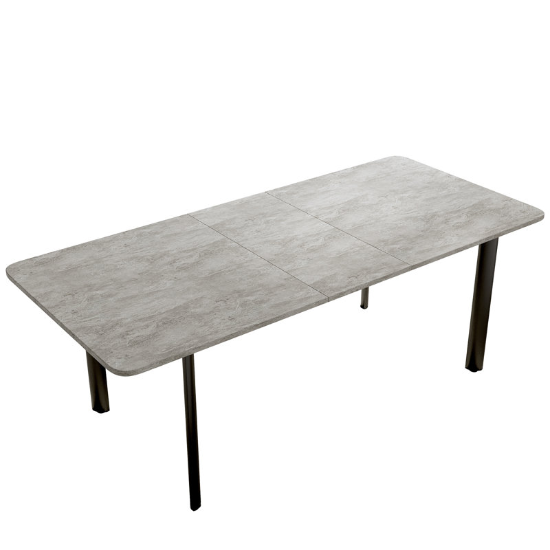 Extendable Metal Base Dining Table