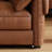Adjustable Caramel Straight - lined Sofa