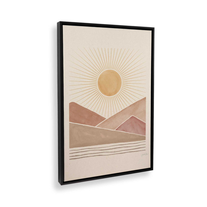 Sunrise Serenity, reproduction sur toile, Cadre flottant noir satiné, H 18,75 po x l 12,75 po