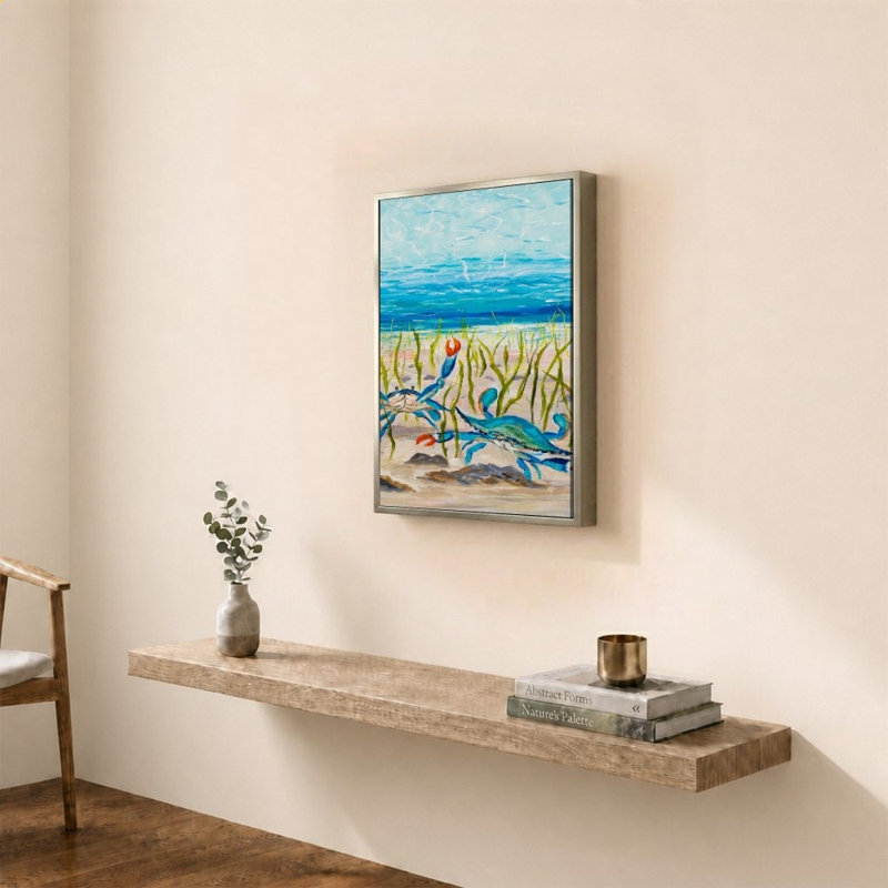 "Blue Crabs" par Julie DeRice - Impression sur toile