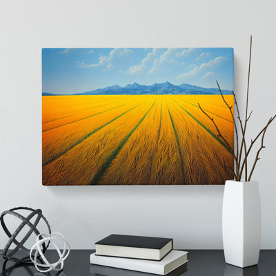 Delightful Wheat Field - Wrapped Canvas