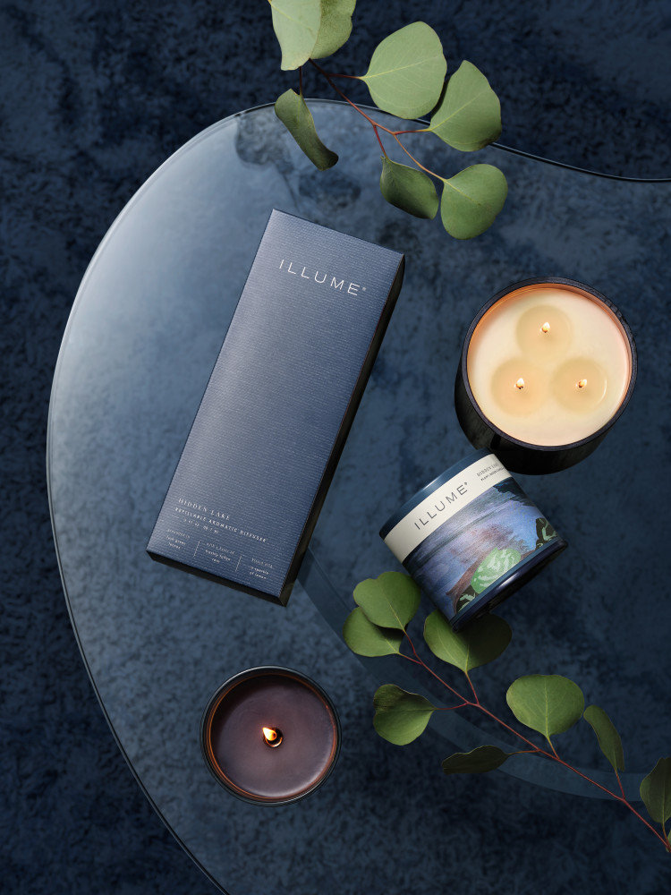 Hidden Lake Scented Jar Candle, Refillable Boxed Glass