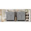 Armoire de salle de bain 60 po en gris avec lavabos doubles en céramique, portes à fermeture douce et tablette en U - meuble-lavabo pratique gris moderne, tablette réglable, fixation à tiroir rabattable-85068541-85068543