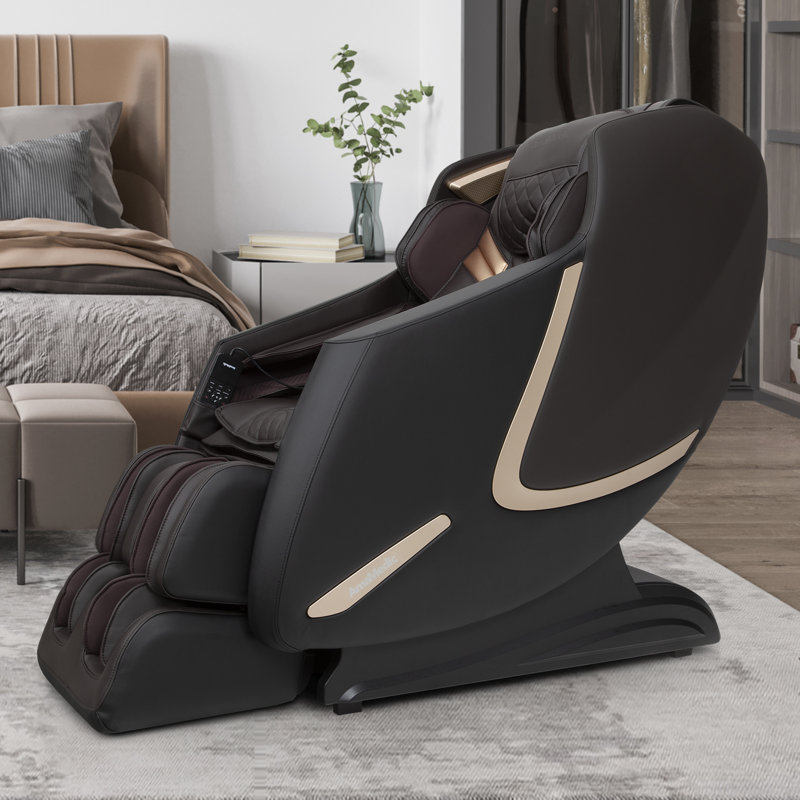 Fauteuil de massage 3D Premium, Similicuir brun