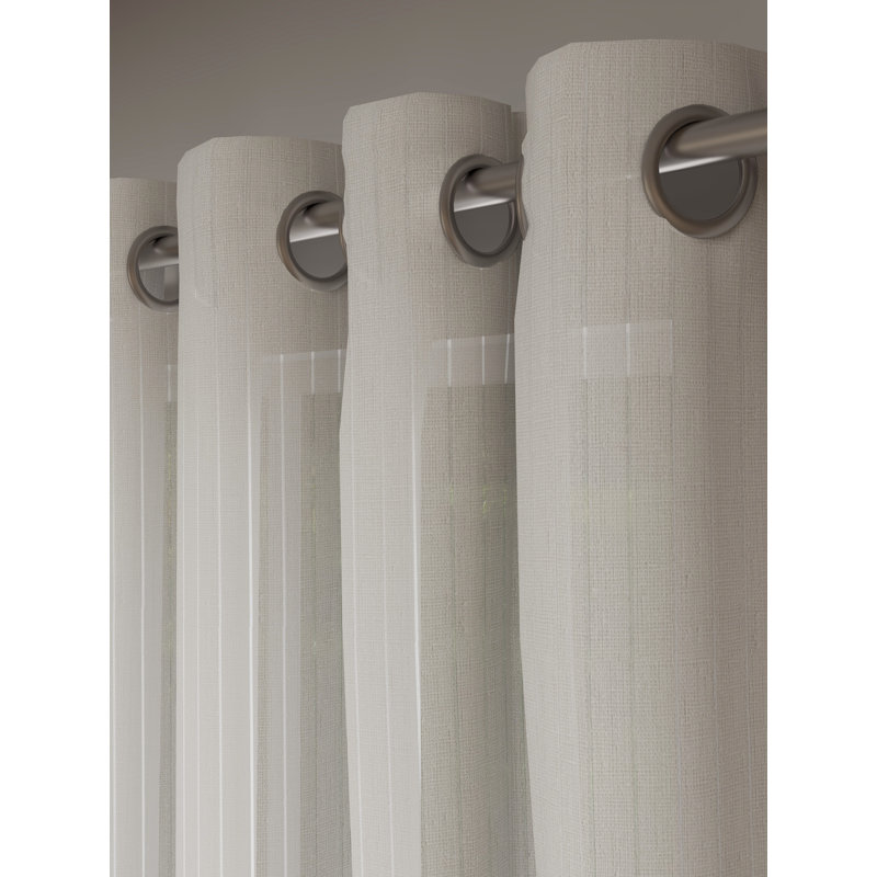 Semi Sheer Curtain Pair, Cream