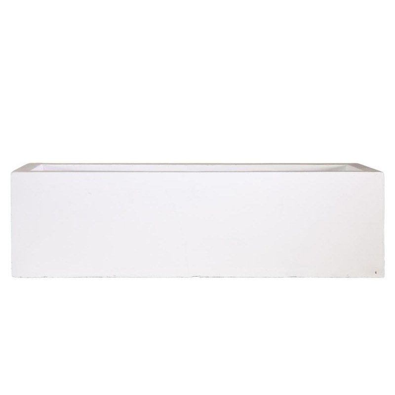 Window Box Planter, 17.5cm H x 80cm W x 17cm D, White