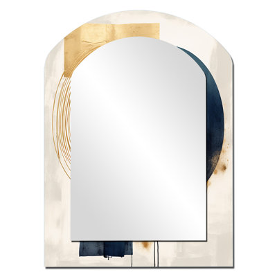 Moon Bliss On Delft Blue Sky Mid-Century II - Miroir mural moderne