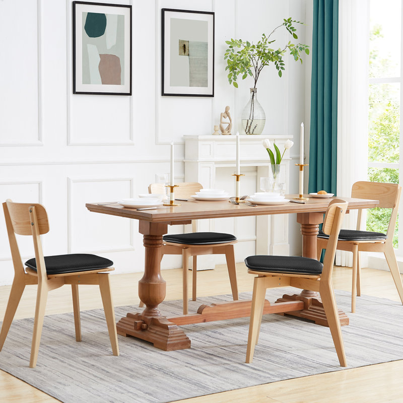 Coussins de chaise antidérapants Honeycomb, Noir, noir, noir, noir, Paquet de 12