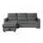 Ivy 81.5" Dark Gray Velvet Reversible Sleeper Sectional Sofa With Storage Chaise And Side Pocket