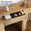 Console de vestibule, table de canapé rectangulaire étroite en bois avec tiroir, table de canapé derrière le couloir du salon-832536545