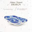 Plats de cornichon italien bleu Spode, ensemble de 2 - Bordure campagne et volutes