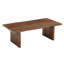 Table basse rectangulaire de style campagnard en bois massif de 119 cm (47 po), table basse rustique en forme de traîneau pour salon-1394398519