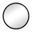 Miroir circulaire avec cadre perlé en métal pour le salon