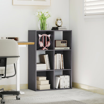 HOMCOM 6 Cube Bookshelf Display Shelving Unit for Home Office