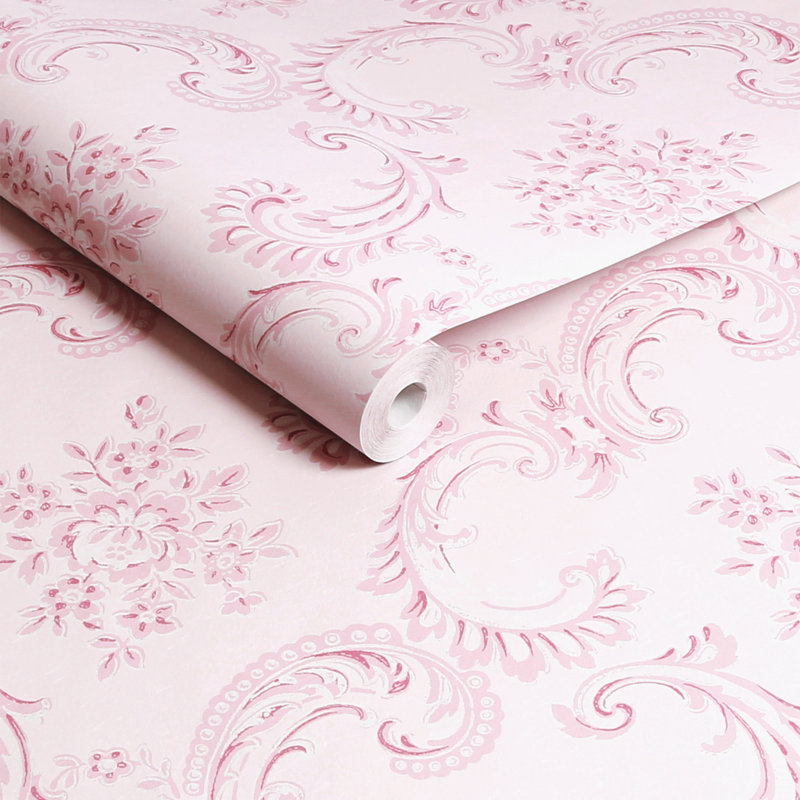  Papier peint rose Arthur Boudoir, Rose