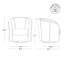 Fauteuil d'appoint rembourré et pivotant en cuir-127448821