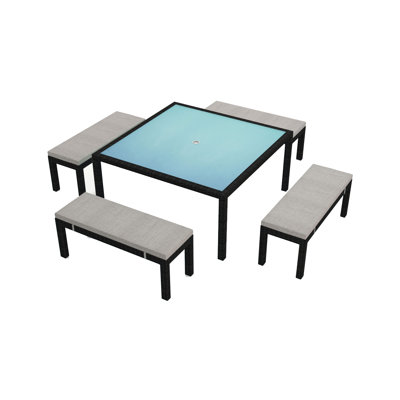Urbana Outdoor 5 - Piece Dining Set with Cushions
