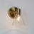 Glam Gold 1-Light Wall Sconce Bell Seeded Glass