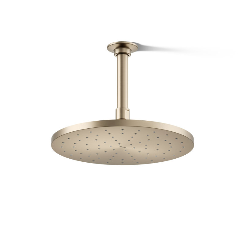 Contemporary Multi Function Rain Shower Head, Vibrant Brushed Bronze, Square, 1.75 GPM
