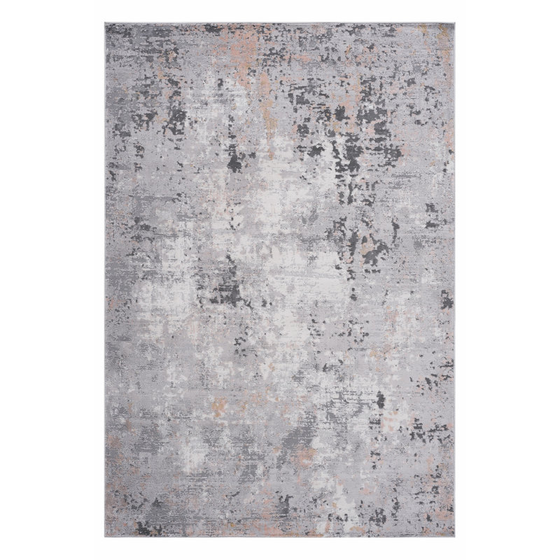 Abstract Style Rug, Stain Resistant Area Rug For Living Room Bedroom Dining Home Office, Rectangle 5'3" x 7'6"