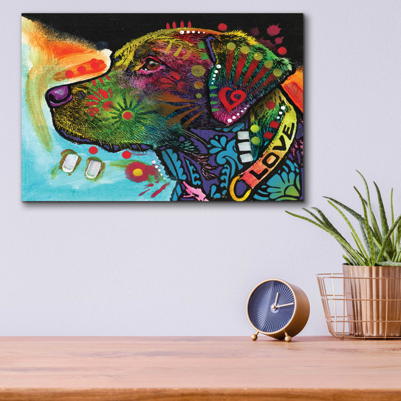 «Labrador (Love Collection)» par Dean Russo, H 12 po x l 16 po x P 0,13 po