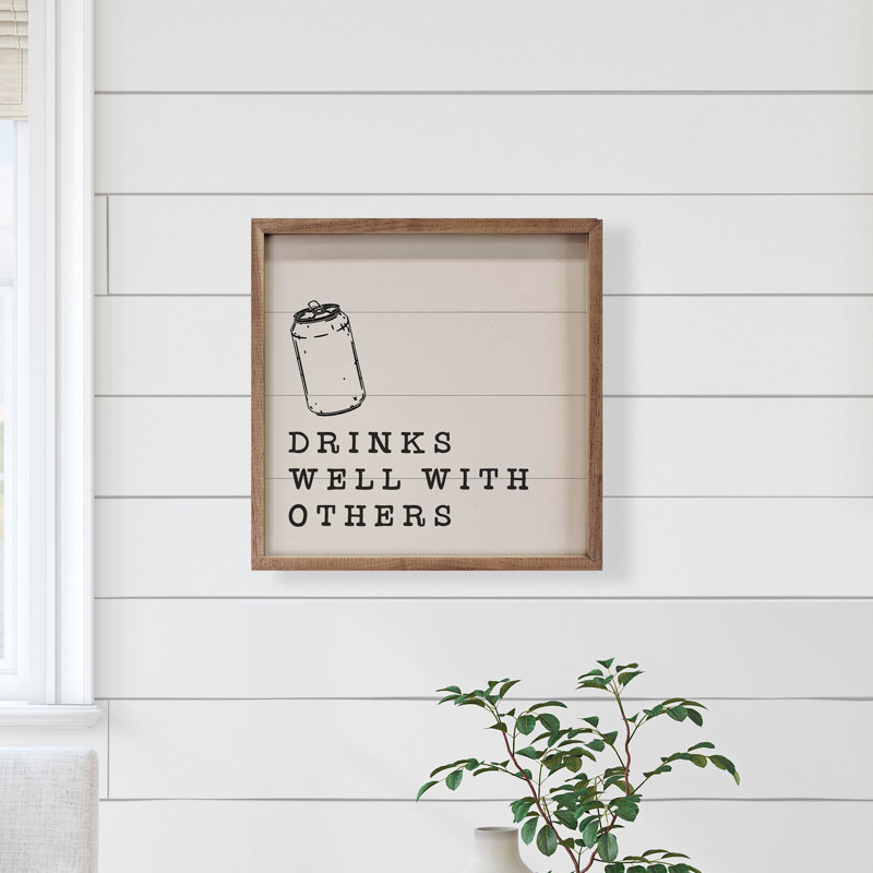 Drinks Well With Others Can White, 4" H x 4" W