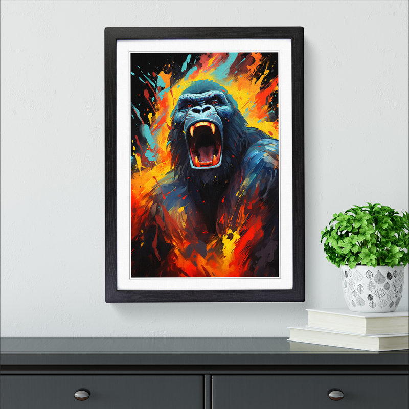 Gorilla Tachisme Art - Framed Print