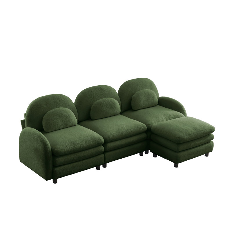 Canapé modulaire Teddy, Vert