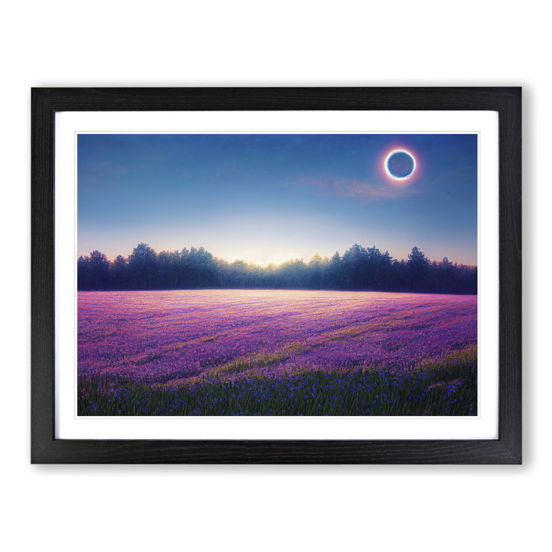 Wild Bluebell Field - Framed Print, Black Framed, 46cm H x 64cm W x 2cm D