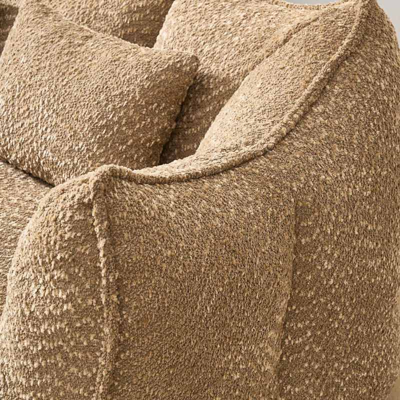 Comfortable Foam Filled For Gaming In Dining Room Chenille Fabric Chair With Excellent Resilience, Brown