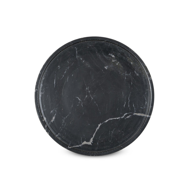 SKYLAR Marble End Table, Black