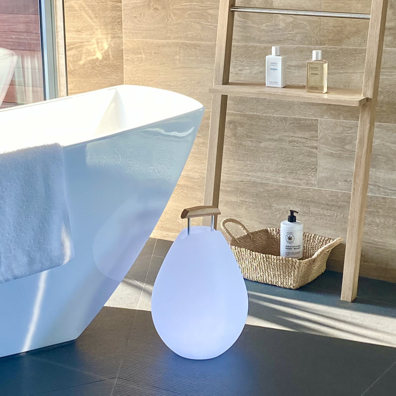 Vessel Battery Powered Integrated LED Color Changing Outdoor Table Lamp, 10.6" H x 8.2" W x 8.2" D