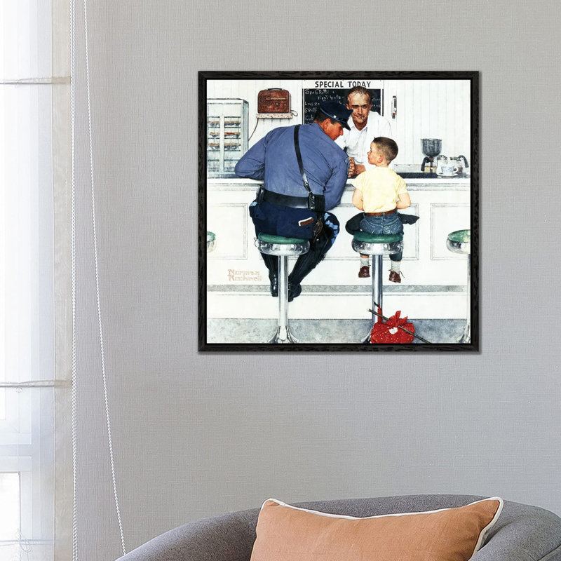Runaway by Norman Rockwell - Gallery-Wrapped Canvas Giclée on Canvas, 66.04 cm H x 66.04 cm W, Framed Print without Mat