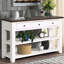 Console en bois de pin massif avec 3 tiroirs et 2 tablettes-699040743