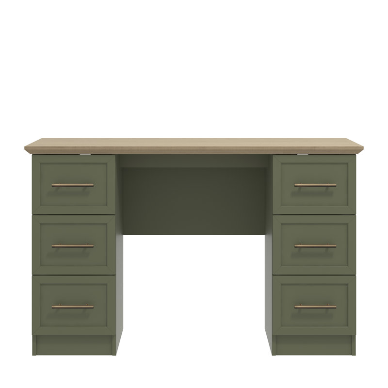 6 Drawer Dressing Table, Kale Green