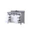 Meuble-lavabo gris foncé 48 po X P 22 po D, ensemble de comptoir et robinet en marbre de Carrare-117970931