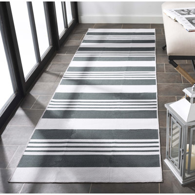 Amalea Performance Machine Washable Striped Rug